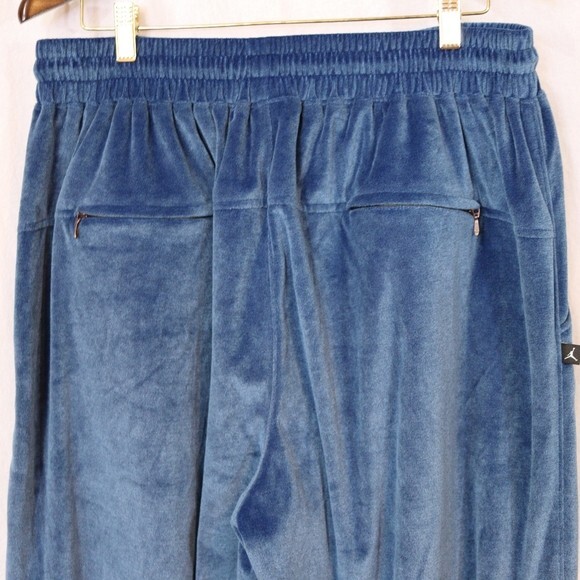 Vintage Jordan Blue Velour Drawstring Pants  Joggers XXL Flawed - Picture 4 of 13